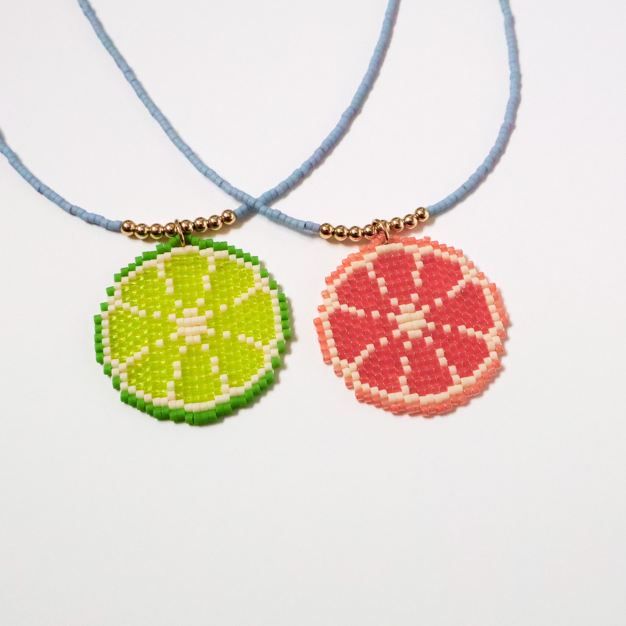 Grapefruit Slice Necklace
