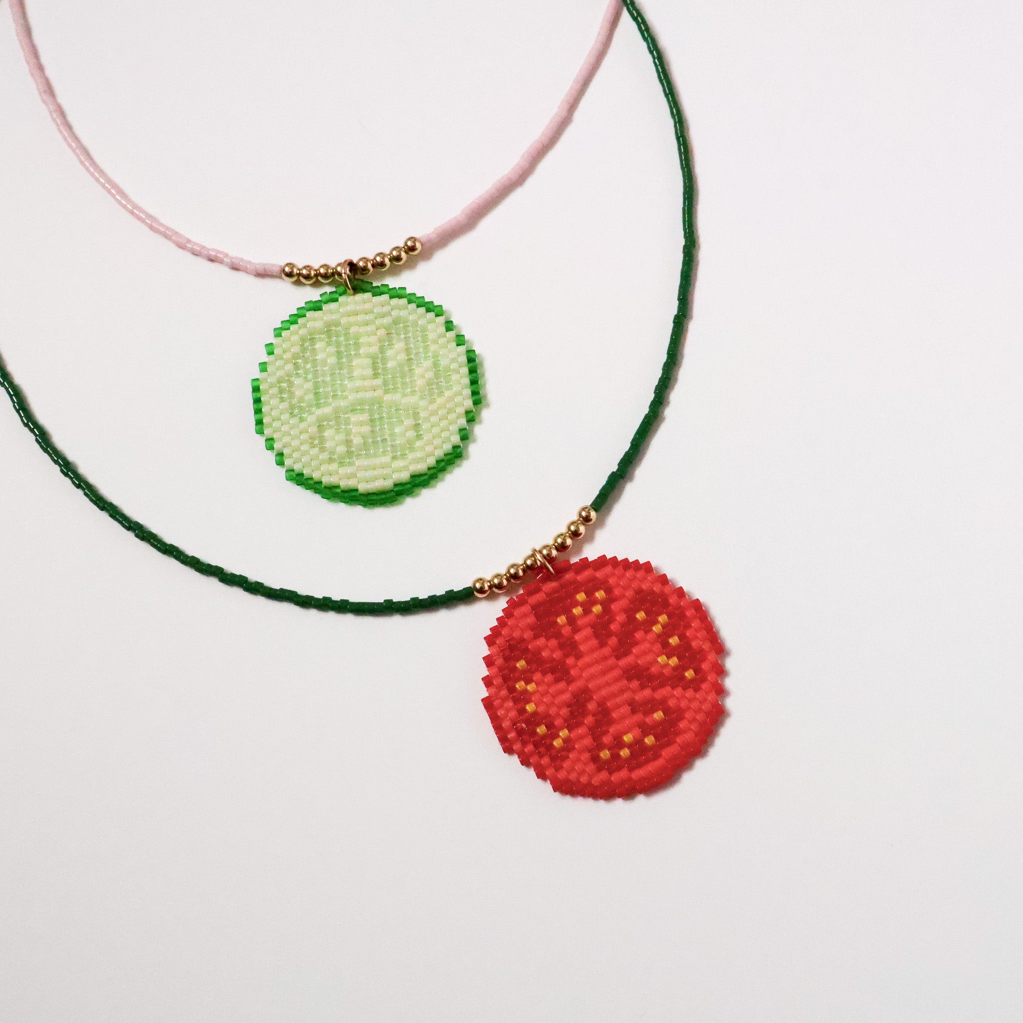 Tomato Slice Necklace