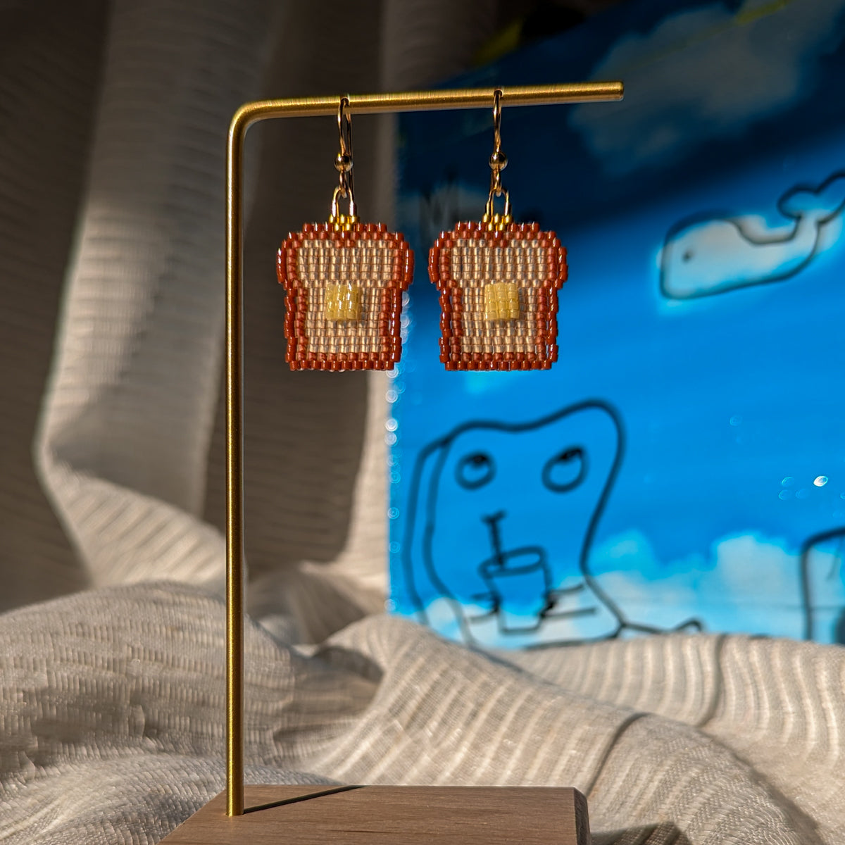 Buttered Toast Earrings