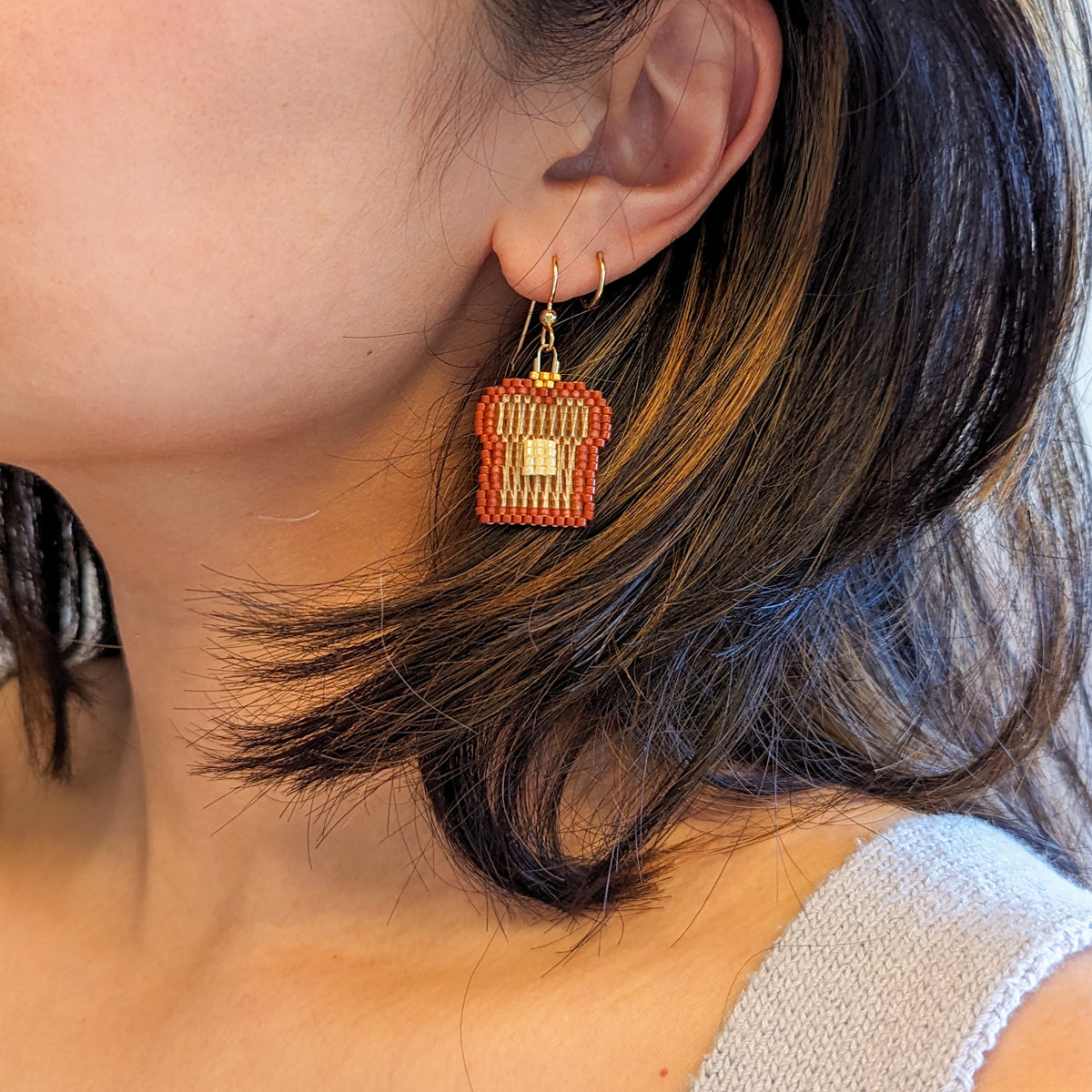 Buttered Toast Earrings